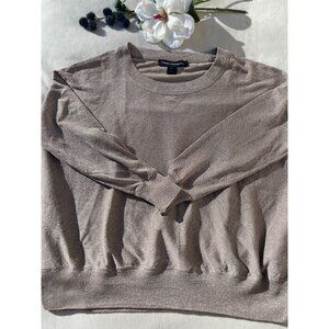French Connection Womens Metallic Shimmer Pullover Sweater M Corpcore Y2K Preppy